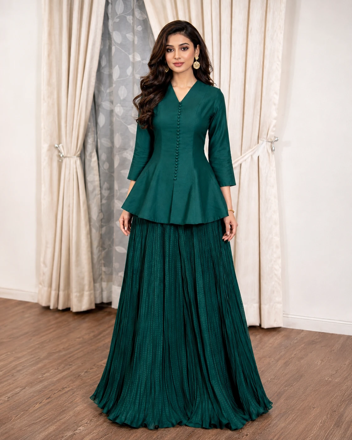 Shisha Silk Top with Tessle Silk Skirt image 2