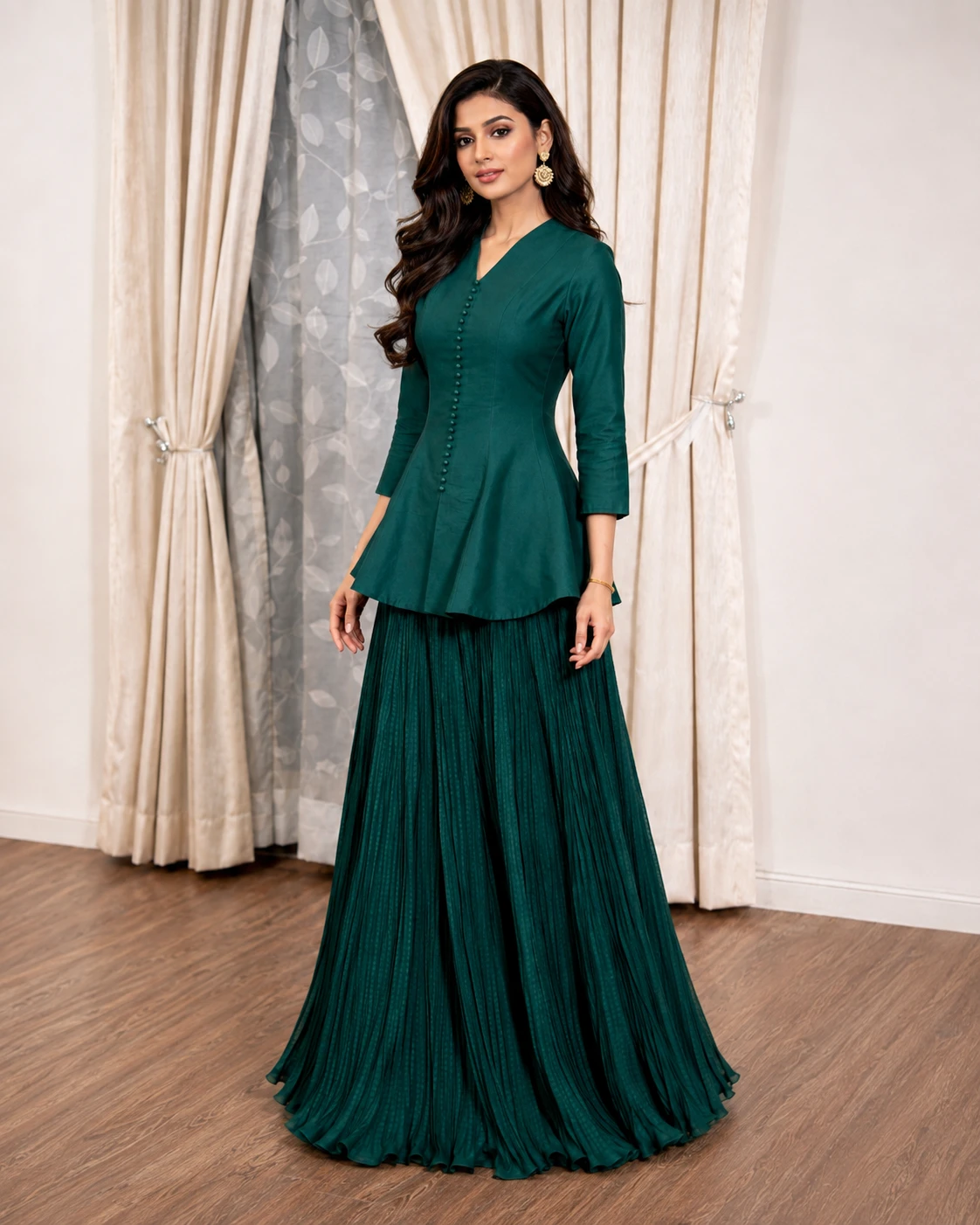 Shisha Silk Top with Tessle Silk Skirt image 5