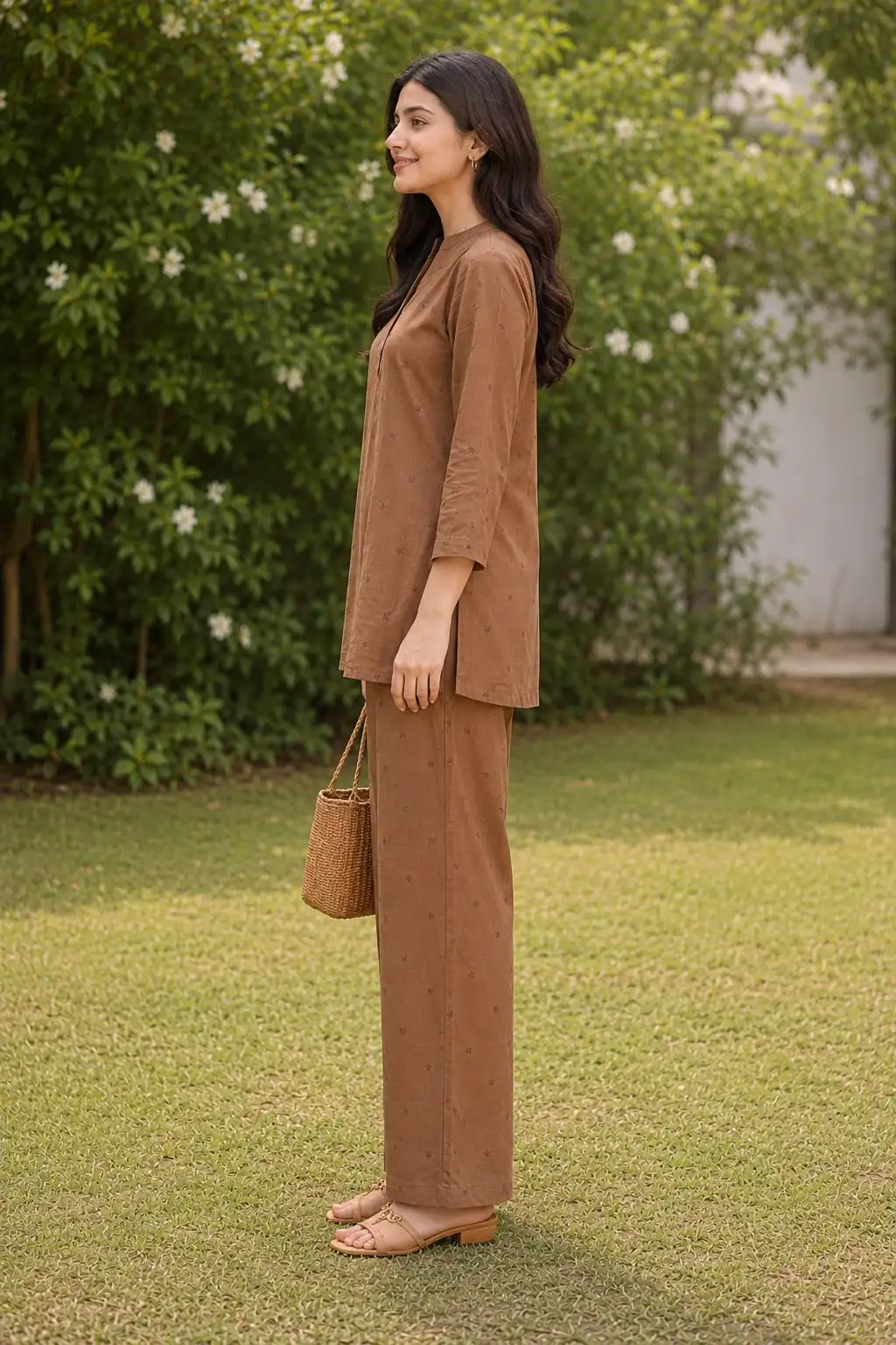 Embroidered summer lawn co-ord set image 6