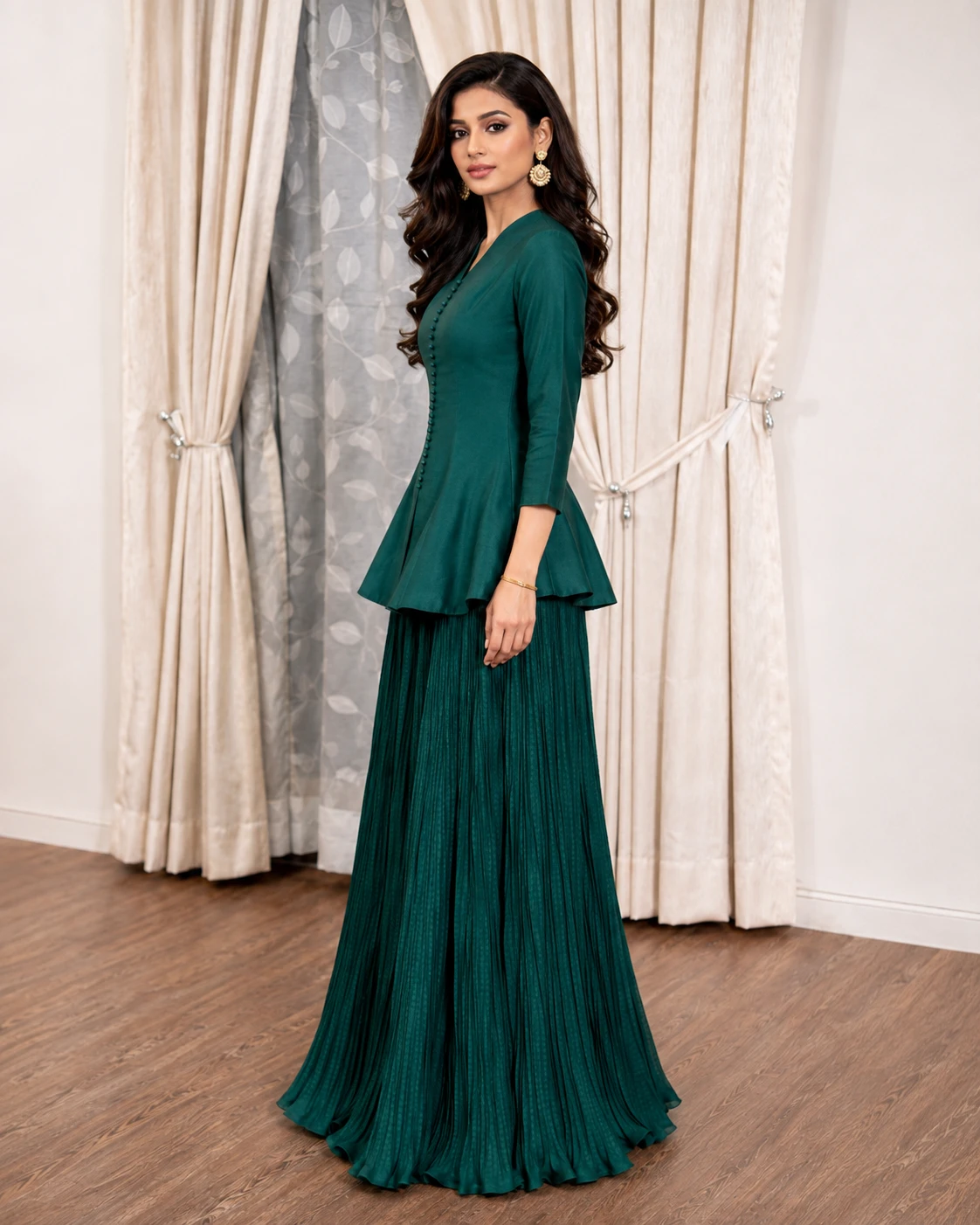 Shisha Silk Top with Tessle Silk Skirt image 6