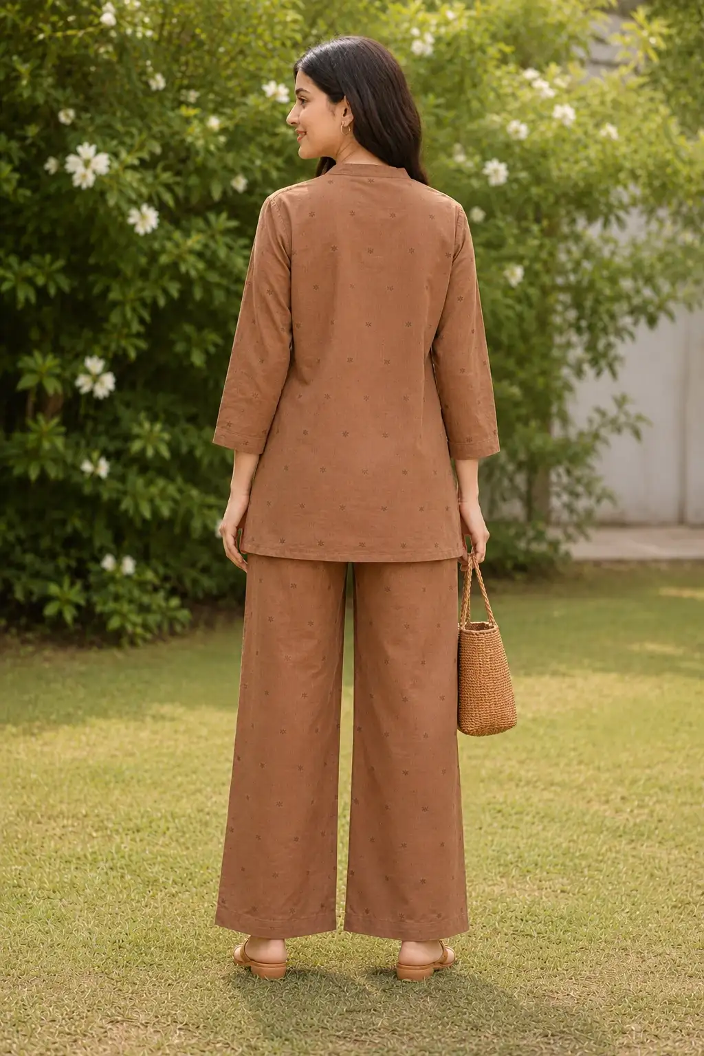 Embroidered summer lawn co-ord set image 3