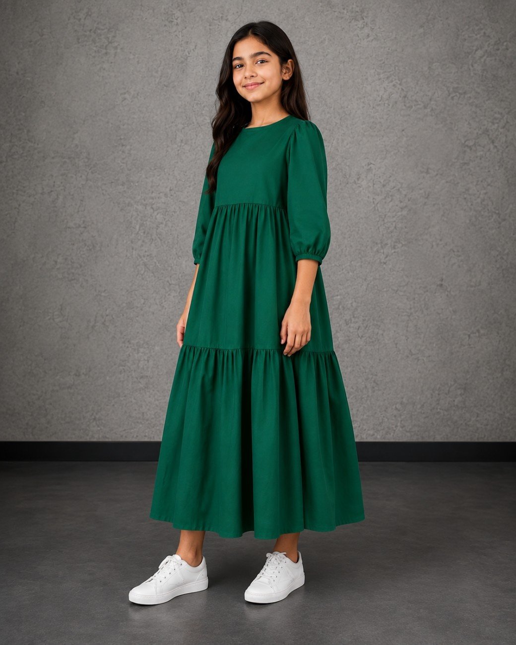 Independence Day Premium Summer Cotton Long Frock