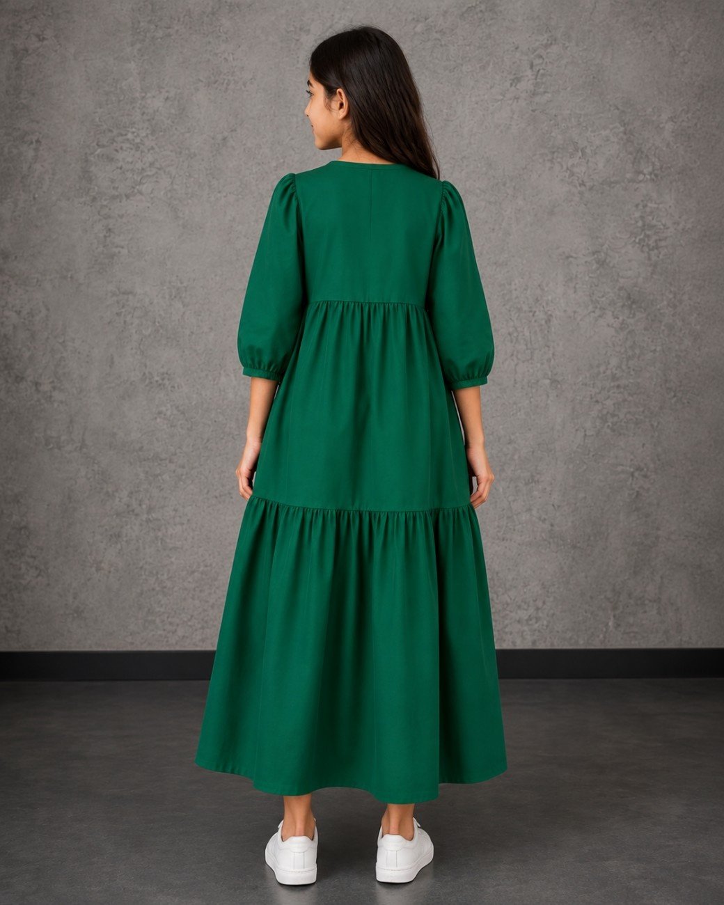 Independence Day Premium Summer Cotton Long Frock
