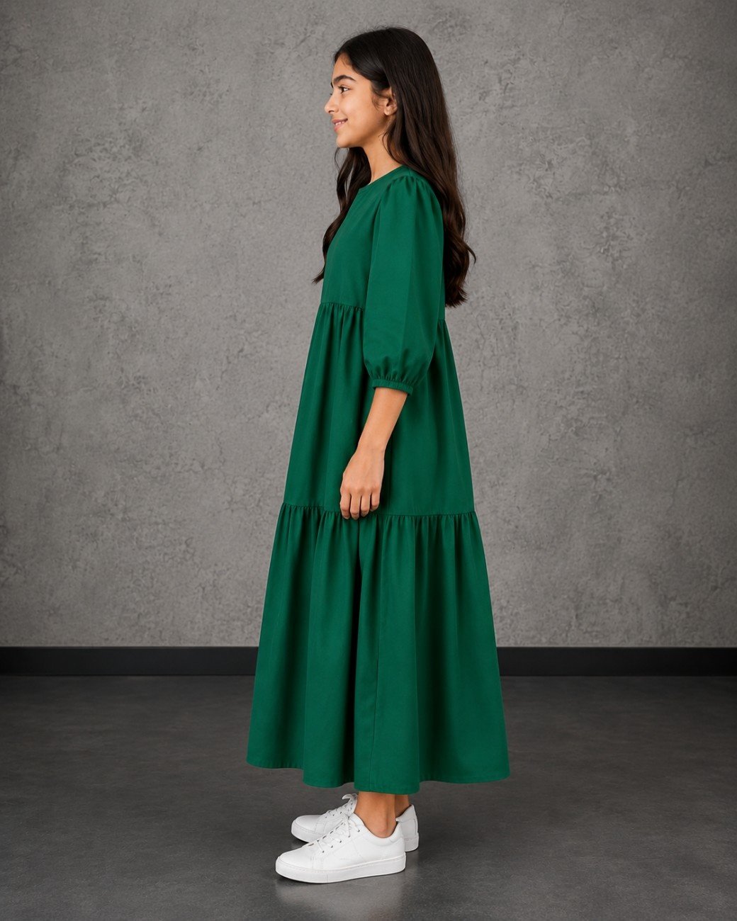 Independence Day Premium Summer Cotton Long Frock